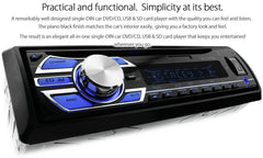 Audio Single 1 DIN Head Unit CD USB SD Player 52Wx4 Car MP3 Radio ID3 Tag
