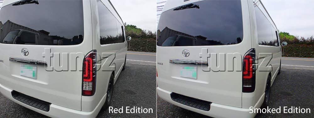 NEW Red LED Tail Lights Rear Lamp Replacement For Aftermarket Toyota Hiace 5th Generation H200 2005-2019