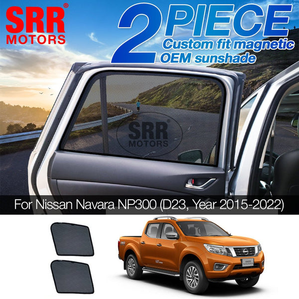 Custom Magnetic Sun Shade Rear Door Car Window For Nissan Navara NP300 2015-2021