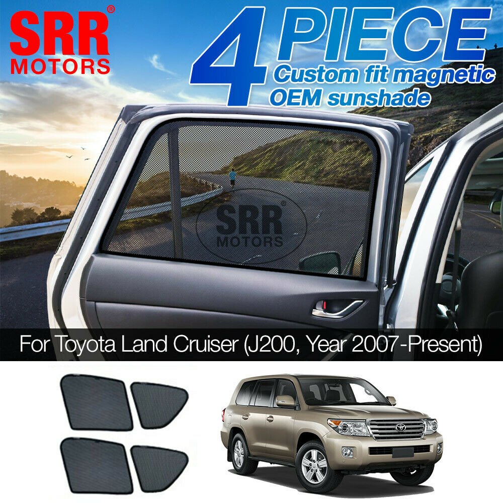 Magnetic Car Sun Shade Rear Door Quarter Window For Toyota Land Cruiser J200 200