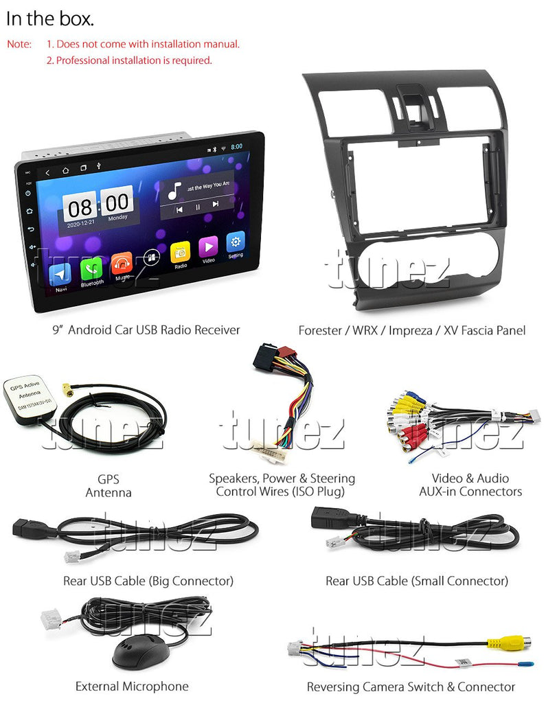 9" Android Car MP3 Player For Subaru XV 2011-2017 GP G4X Stereo Radio MP4