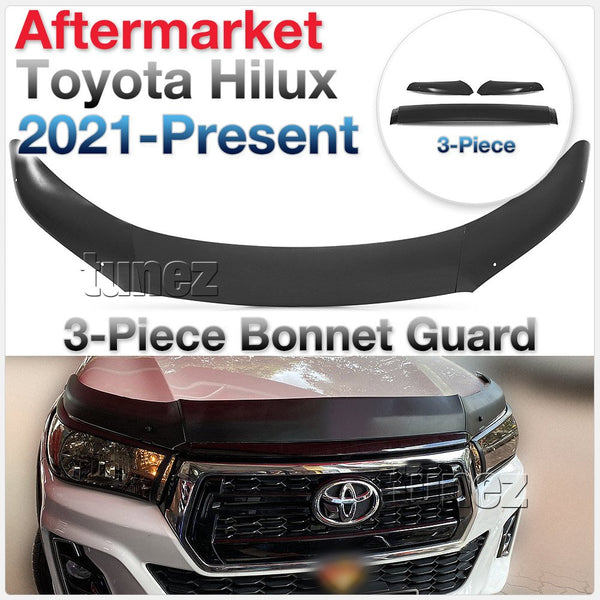 Black ABS Bonnet Protector Guard Shield For Toyota Hilux GUN1 2015-2021 SR SR5