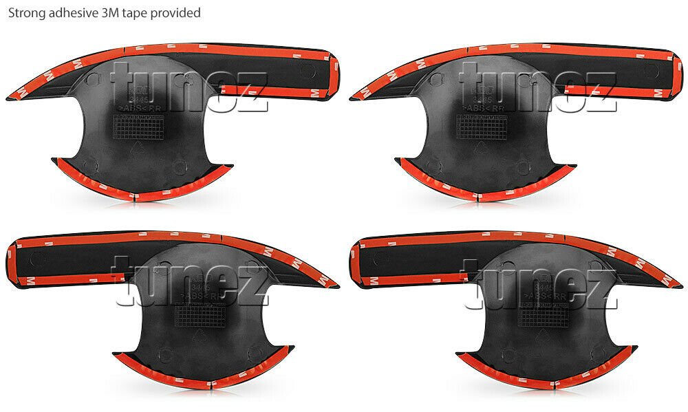 4x Matte Black Door Handle Cup Guard Cover For Mazda BT50 BT-50 UP UR 2012-2019