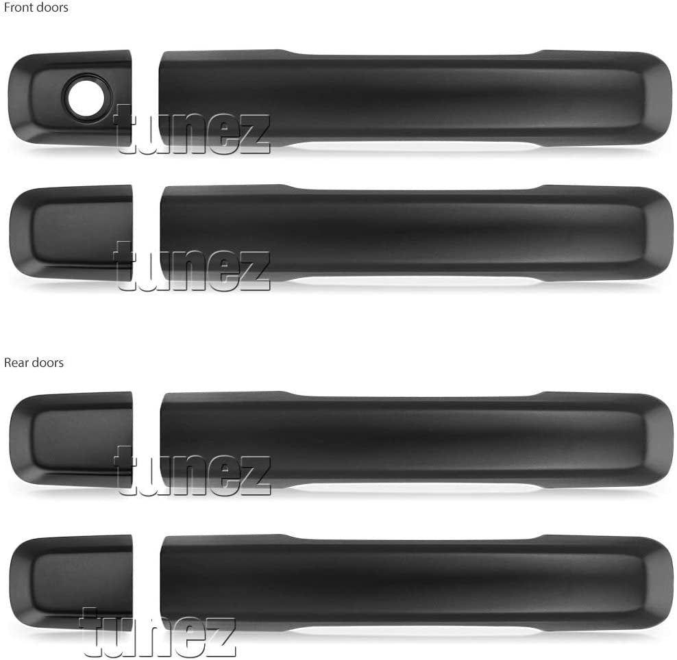 Matte Matt Black Key Door Handle Cover For Isuzu D-Max DMax RT50 RT85 MUX MU-X