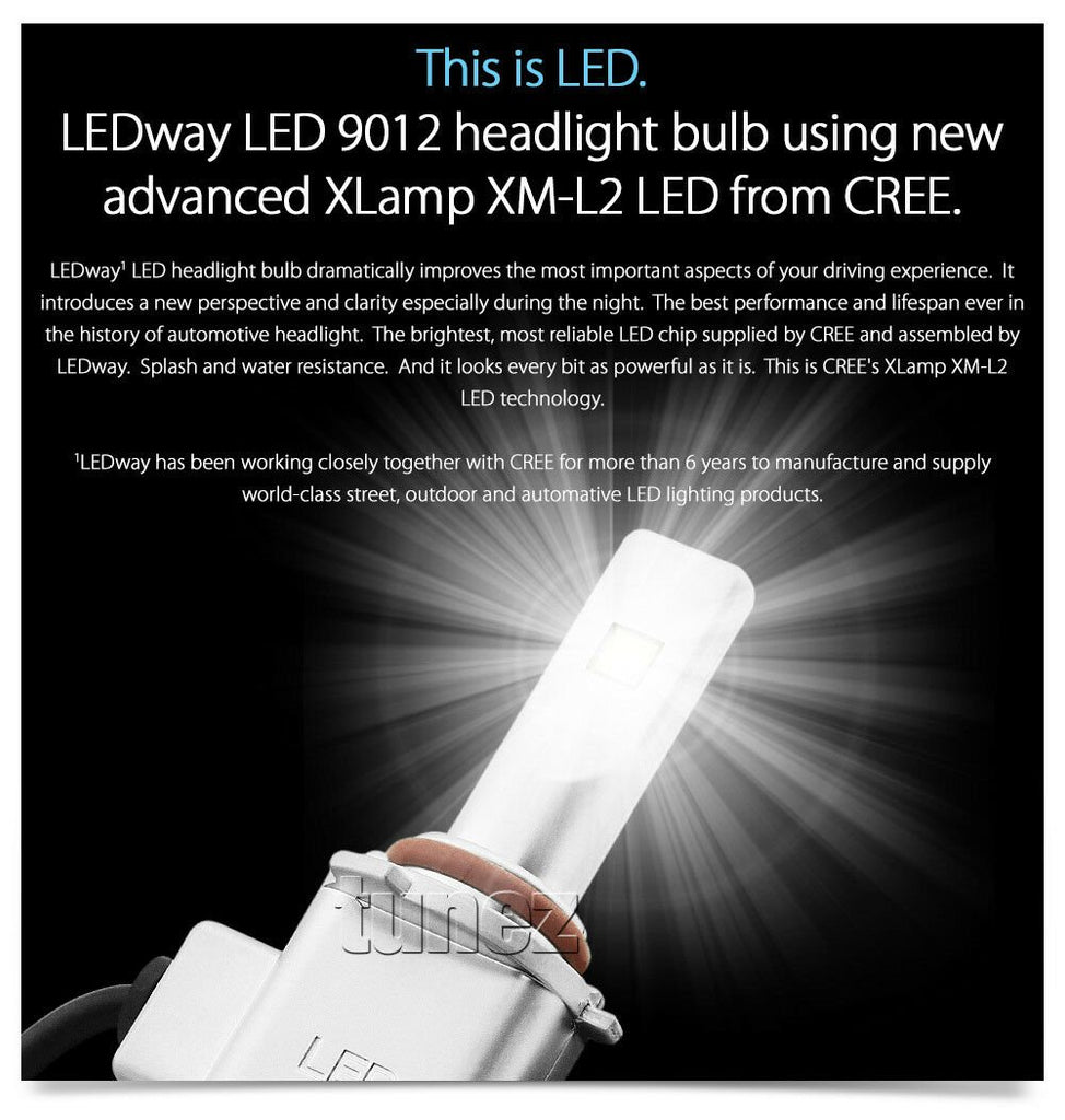 LEDway CREE 9012 HIR2 Car Headlamp Headlight Conversion Kit Bulbs Light Truck