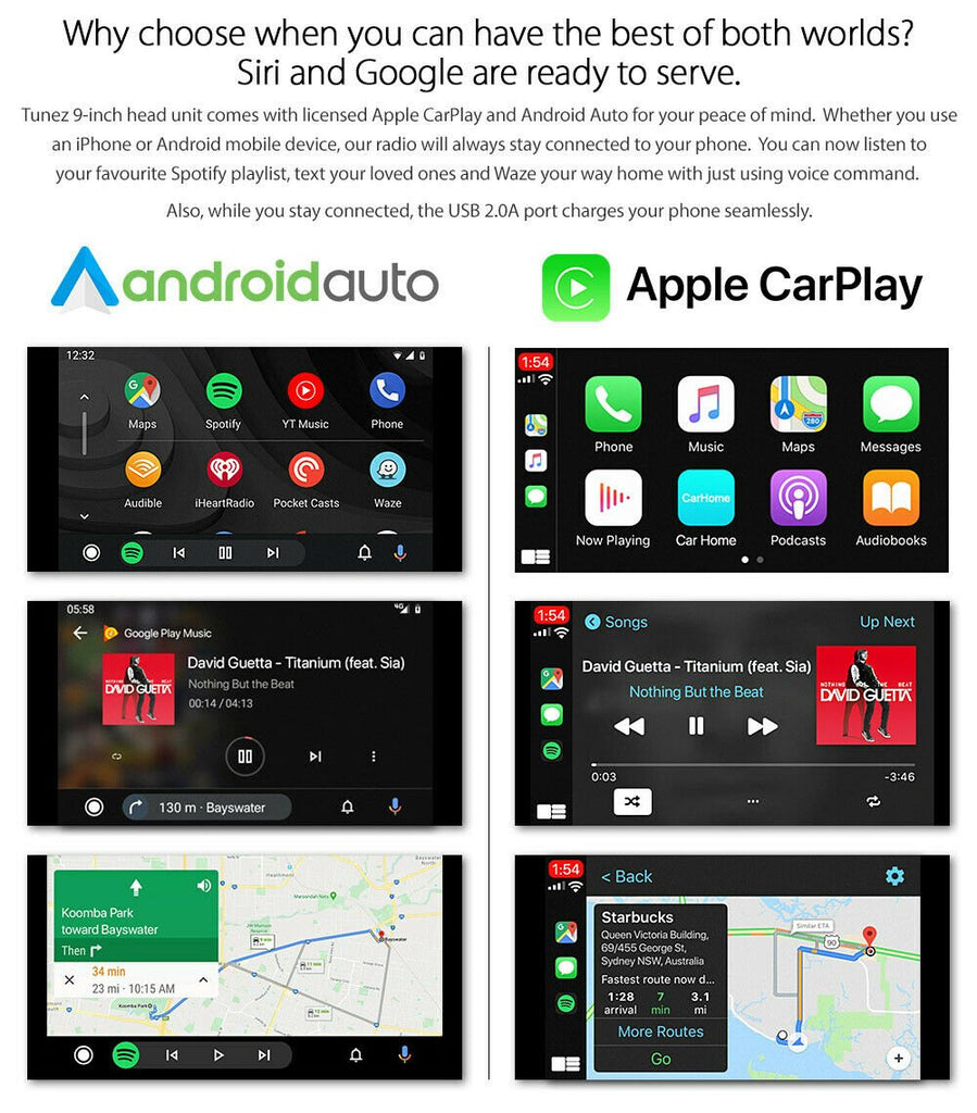 Apple CarPlay Android Auto For Mitsubishi Outlander 2006-2010 ZG ZH Radio Stereo