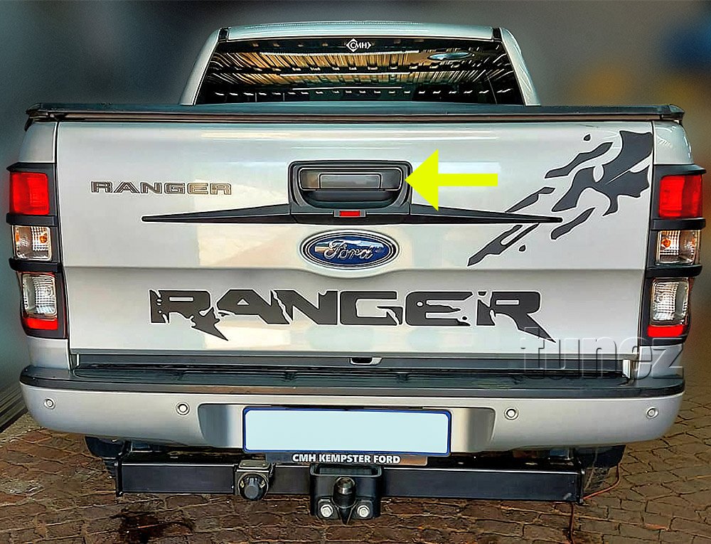 Black Tailgate Trim Trunk Cover Guard Tail Gate For Ford Ranger T6 PX 2011-2021