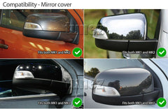 Ford Ranger PX T6 2015 2016 Matte Matt Black Side Vent Mirror Cover M-Sport Car