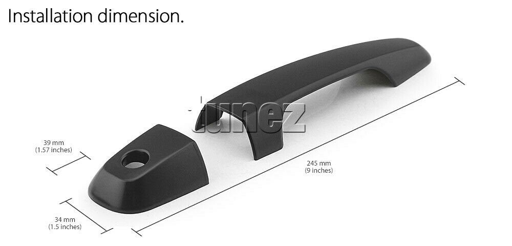 Matt Manual Remote Key Door Handle Cover Guard For Mitsubishi Triton MQ MR