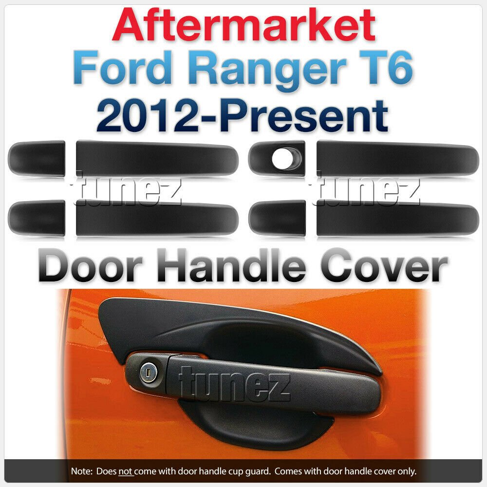 Manual Matt Key Door Handle Cover Fit Ford Ranger T6 PX MK1 MK2 MK3 XL XLT