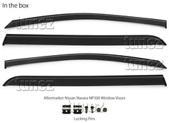 Window Door Visor Weather Shield For Nissan Navara NP300 D23 2015-2020 Ute
