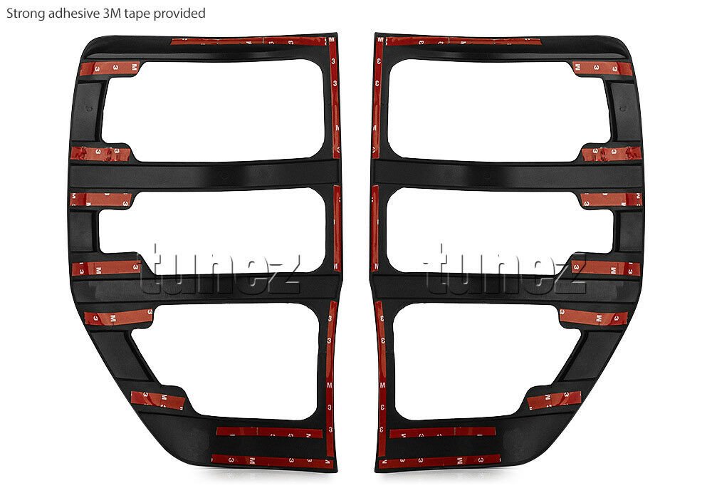 Matte Black Front Tail Rear Light Lamp Cover For Ford Ranger Raptor 2019 2020