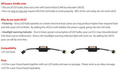 H7 Car LED Load Resistor CAN-Bus CANBus Decoder Error Free Bulb Light Adapter