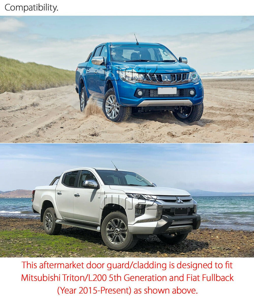 Door Guard Side Panel Protector Cladding Mitsubishi Triton MQ MR GLX GLS GLX+
