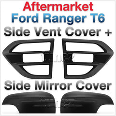Ford Ranger PX T6 2015 2016 Matte Matt Black Side Vent Mirror Cover M-Sport Car