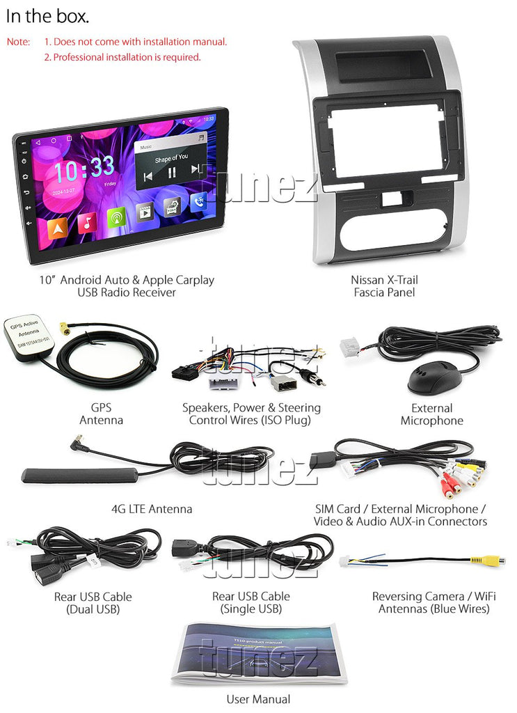 Apple CarPlay Android Auto For Nissan X-Trail T31 2007-2013 Stereo Radio MP3 MP4