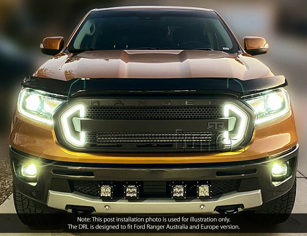 LED Daytime Running Light DRL For Ford Ranger T6 PX MK3 2018-2021 Pair Indicator