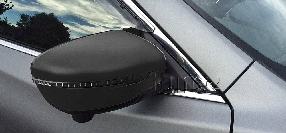 Matte Black Side Mirror Cover For Nissan X-Trail Qashqai Juke 2018 2019 2020