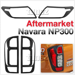 Front Tail Rear Light Lamp Cover Black For Nissan Navara NP300 D23 2015-2019