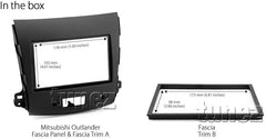 Fascia Facia Kit Double-DIN Mitsubishi Outlander ZG ZH 2007-2010 Dash Panel Trim