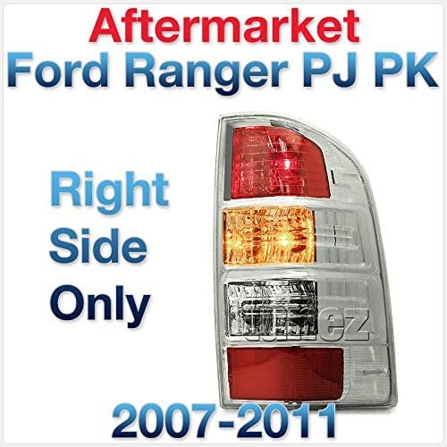 Right Side Replacement Rear Tail Light Lamp for Ford Ranger PJ PK 2007-2011 Ute Right Hand Side XL XL Hi-Rider XLT XLT Hi-Rider Wildtrak New Facelift Edition With Bulbs & Globe