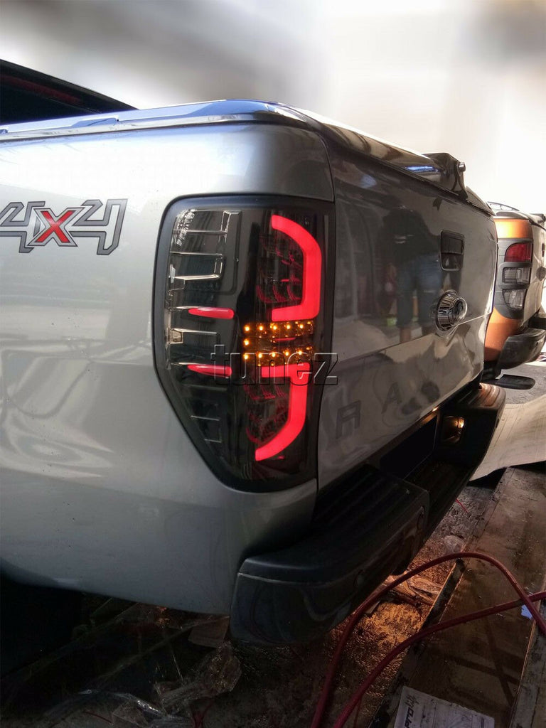 Smoked LED Tail Rear Lamp Light For Ford Ranger T6 PX MK2 XL XLT Car Smoke