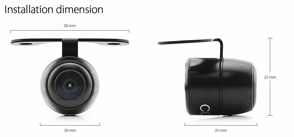CCD Waterproof Small Night Vision Car Reverse Camera Rear View Parking Butterfly