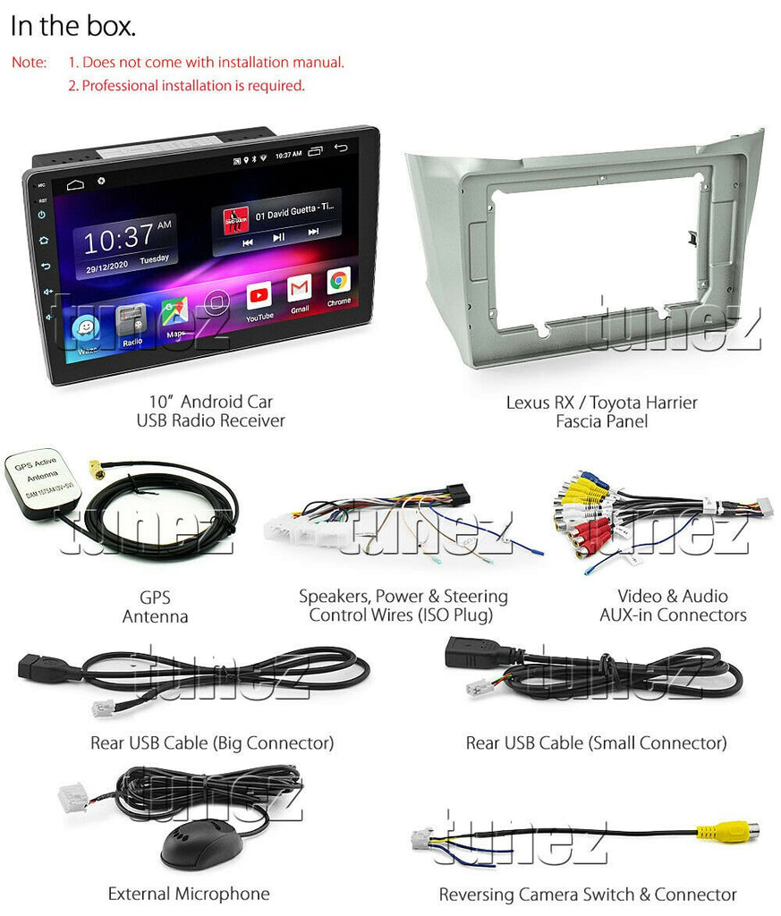 Android Car MP3 GPS Player For Lexus RX XU30 2007 2008 Radio Stereo Fascia Kit