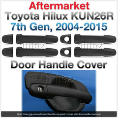 Matte Black Key Door Handle Cover Guard For Toyota Hilux KUN26 2004 2005-2015