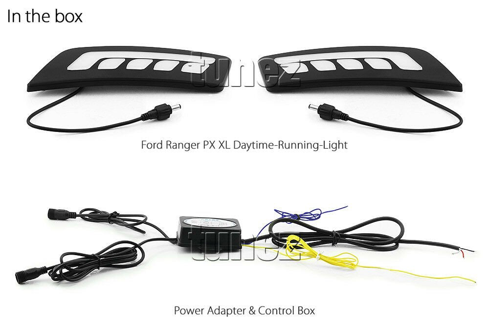 LED Daytime Running Light DRL For Ford Ranger T6 PX MK1 2011-2014 Pair Indicator