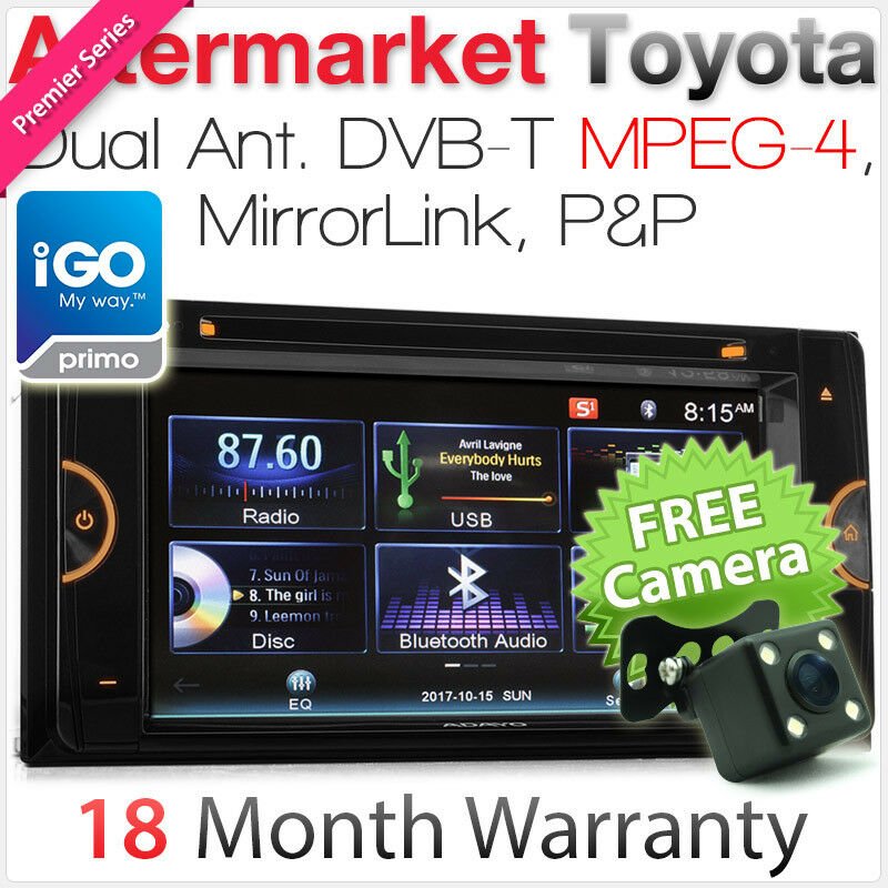 6.75" Car DVD GPS Player For Toyota Camry Corolla 86 GT Digital TV Stereo Radio