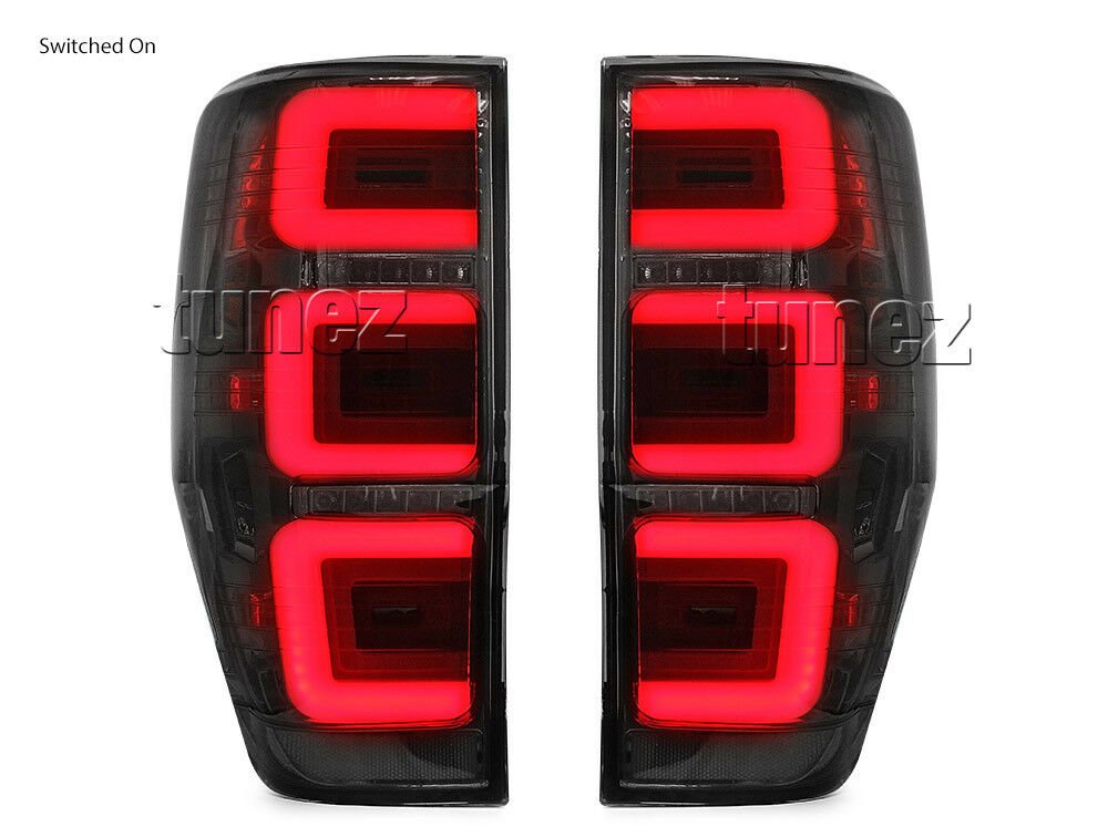 Smoked LED Tail Rear Lamp Light For Ford Ranger PX T6 MK2 XL XLT XLS Wildtrak