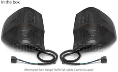 Smoked LED Tail Lights Rear Lights Compatible With Ranger PX T6 F150 MK1 MK2 Wildtrak XL XLS XLT Limited 2 F-150 F150 Styled Three LED Tail Rear Lamp for Aftermarket Pair Set Year 2011-2020