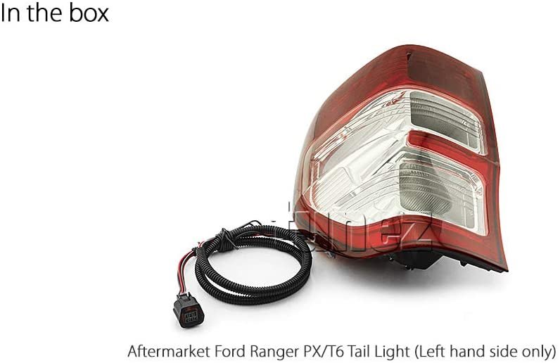 NEW Left Side Replacement Rear Tail Lights Lamp for Ford Ranger PJ PK 2012-2019 XL XLS XLT Wildtrak Ute Left-Hand-Side Tail Lamp With Bulbs & Globe OEM Edition