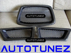 Carbon Fiber Car Grille Grill For Subaru Impreza WRX STI 2006 2007 TU 3 Piece