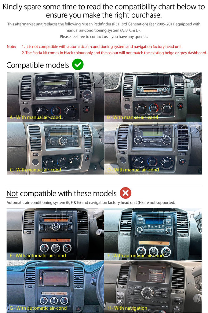 9" Android Car Player MP3 For Nissan Pathfinder R51 2005-2011 Stereo Radio MP4