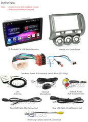 9" Android MP3 Car Player GPS For Honda Jazz GD 2002-2007 Stereo Radio Fascia