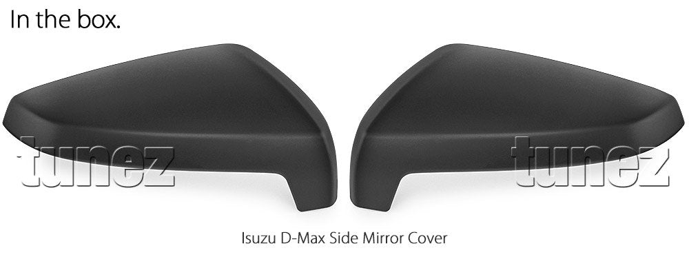 Matte Black Side Mirror Cover Guard Protector For Isuzu D-Max DMAX RG 2021 2022