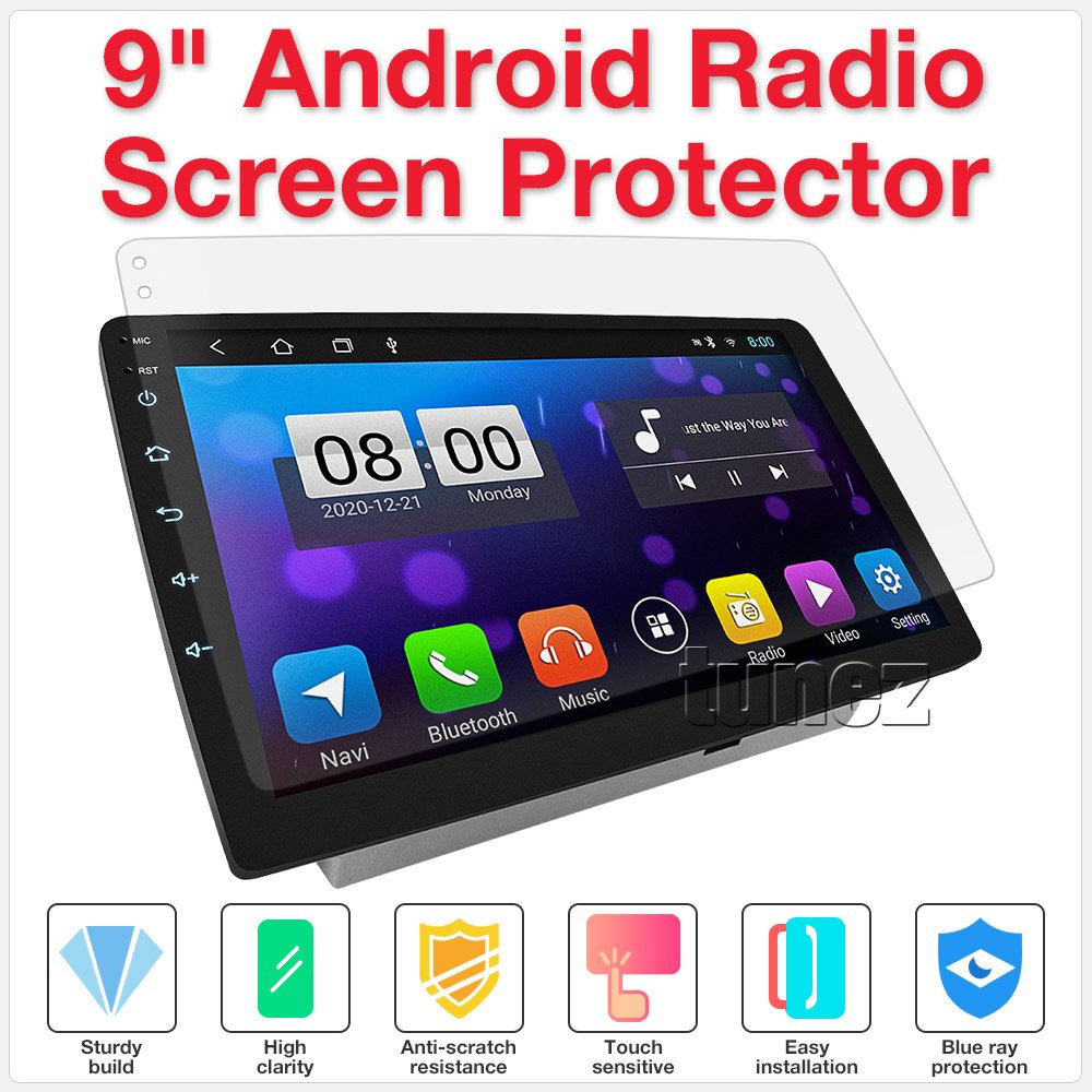 Tempered Glass Screen Protector For Car Android 9-inch Head Unit Radio Player