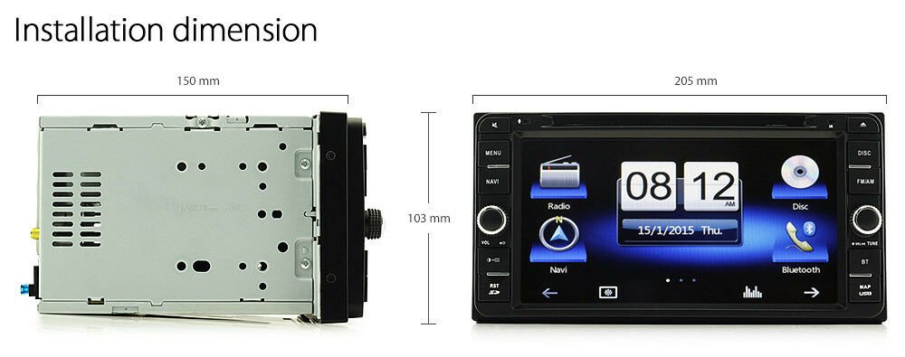 Toyota Land Cruiser FJ Prado 100 200 120 150 Series DVD GPS Player Radio Stereo