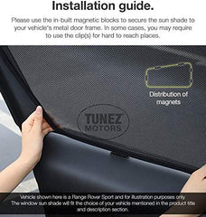 Sunshades - Custom Side Window Sunshades Magnetic Sun Shade Rear Door Side Visor Car Compatible with BMW X3 E83 Year 2003-2010