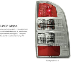 Right Side Replacement Rear Tail Light Lamp for Ford Ranger PJ PK 2007-2011 Ute Right Hand Side XL XL Hi-Rider XLT XLT Hi-Rider Wildtrak New Facelift Edition With Bulbs & Globe