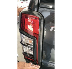 Matte Black Front Rear Tail Light Lamp Covers For Mitsubishi Triton MR 2019 2020