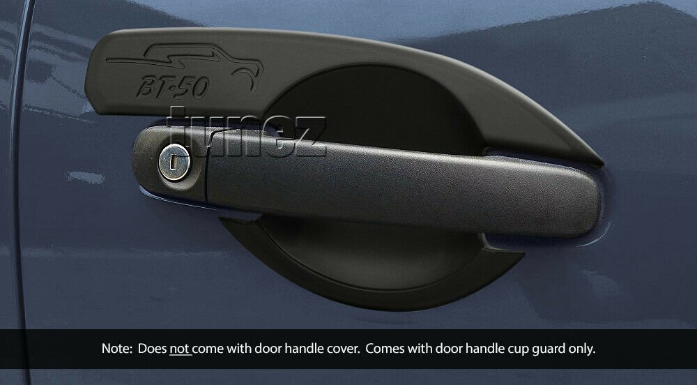 4x Matte Black Door Handle Cup Guard Cover For Mazda BT50 BT-50 UP UR 2012-2019