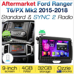 Apple CarPlay Android Car For Ford Ranger T6 PX 2015-'18 MK2 SYNC 2 Radio Stereo