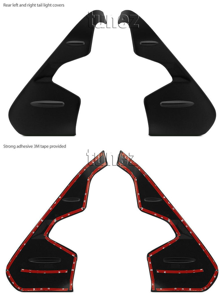 Front Tail Rear Light Lamp Cover For Toyota Hilux 2016 2017 2018 TRD Black