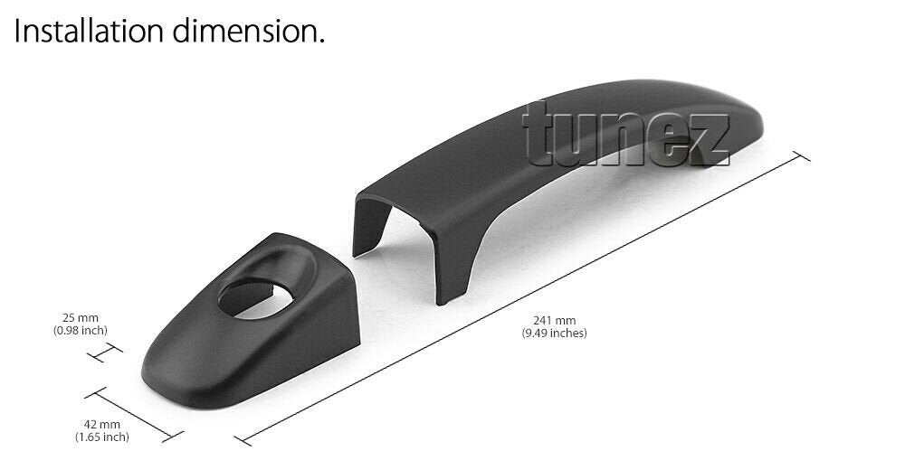Manual Matt Key Door Handle Cover Fit Ford Ranger T6 PX MK1 MK2 MK3 XL XLT