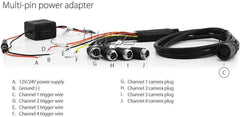 9" Quad Monitor Split Screen Reversing 4 Cameras IR CCD 4PIN Kit Truck 24V/12V
