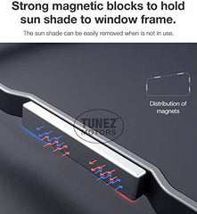 Sunshades - Custom Side Window Sunshades Magnetic Sun Shade Rear Door Side Visor Car Compatible with BMW X3 E83 Year 2003-2010