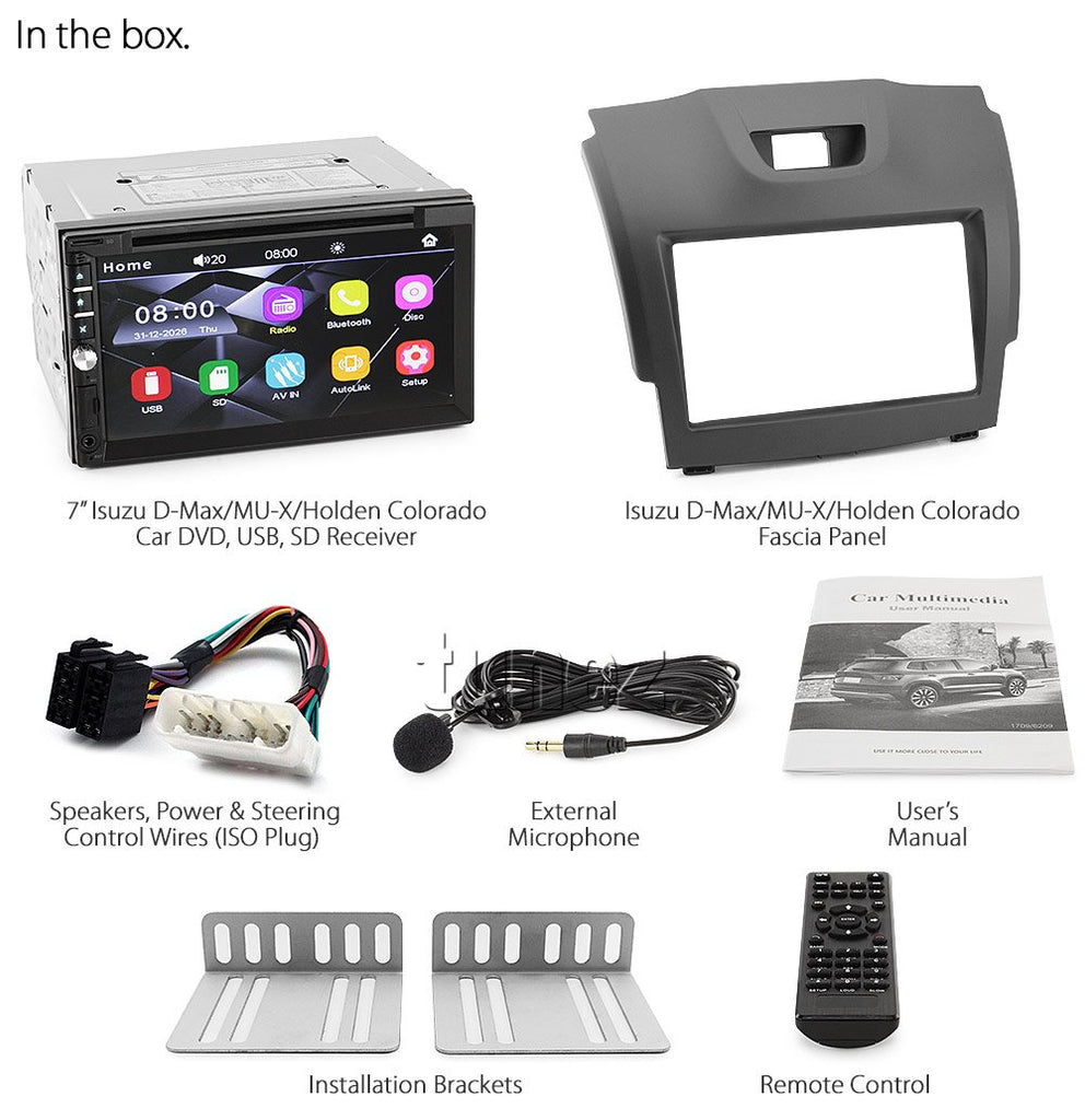 Car DVD Player Isuzu MU-X D-Max USB MP3 Stereo Radio Fascia Facia Kit ISO MUX